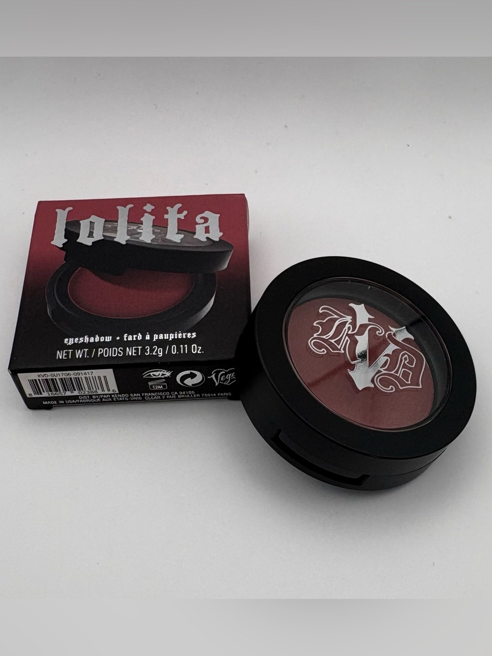 Kat Von D Lolita Eyeshadow Blush Matte Pressed Powder Vegan Makeup Compact Box